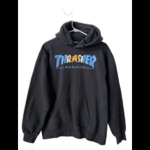 Thrasher Hoodie Sweatshirt Pullover Revista Argentina Black Size Small Skater